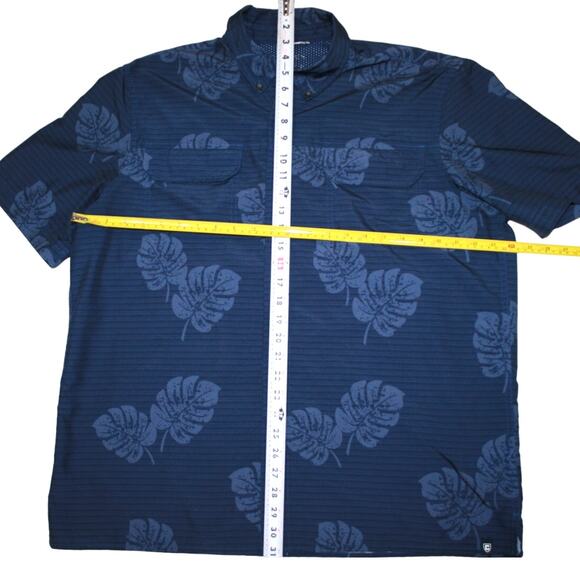 Chaps Short Sleeve Shirt Mens XL Blue UV Protective - Picture 7 of 7